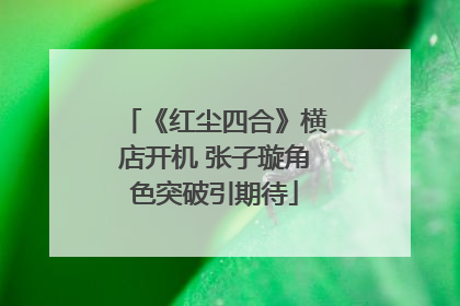 《红尘四合》横店开机 张子璇角色突破引期待