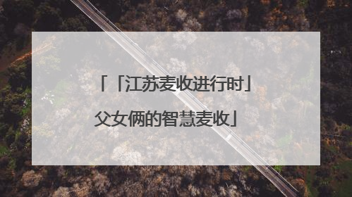 「江苏麦收进行时」父女俩的智慧麦收