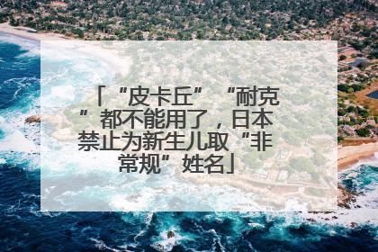 “皮卡丘”“耐克”都不能用了，日本禁止为新生儿取“非常规”姓名