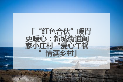 “红色合伙”暖胃更暖心：新城街道阎家小庄村“爱心午餐”情满乡村