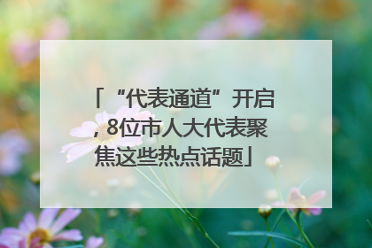 “代表通道”开启，8位市人大代表聚焦这些热点话题