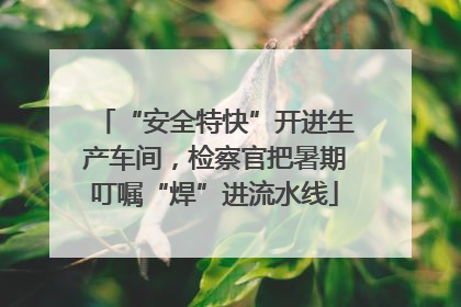 “安全特快”开进生产车间，检察官把暑期叮嘱“焊”进流水线