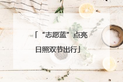 “志愿蓝”点亮日照双节出行