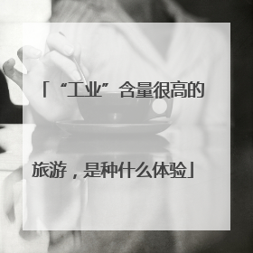 “工业”含量很高的旅游，是种什么体验