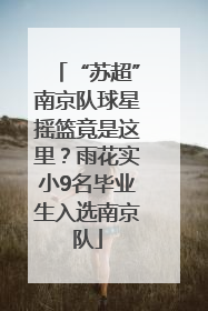 “苏超”南京队球星摇篮竟是这里？雨花实小9名毕业生入选南京队