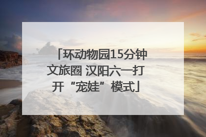 环动物园15分钟文旅圈 汉阳六一打开“宠娃”模式