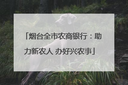烟台全市农商银行：助力新农人 办好兴农事