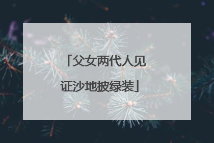 父女两代人见证沙地披绿装