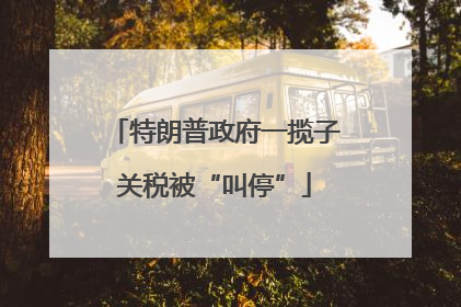 特朗普政府一揽子关税被“叫停”