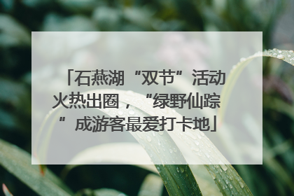 石燕湖“双节”活动火热出圈，“绿野仙踪”成游客最爱打卡地
