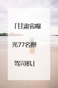 甘肃省曝光77名醉驾司机
