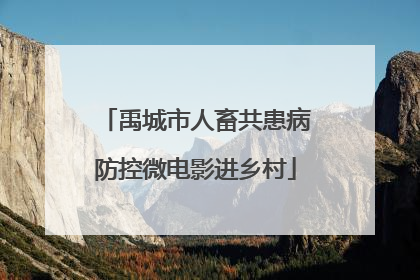 禹城市人畜共患病防控微电影进乡村