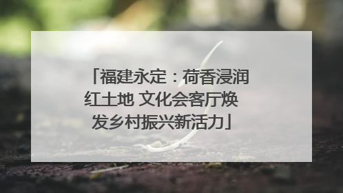 福建永定：荷香浸润红土地 文化会客厅焕发乡村振兴新活力