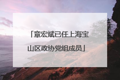 章宏斌已任上海宝山区政协党组成员