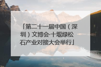 第二十一届中国（深圳）文博会·十堰绿松石产业对接大会举行