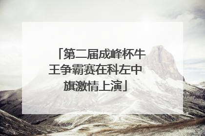 第二届成峰杯牛王争霸赛在科左中旗激情上演