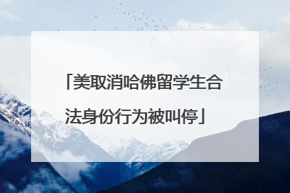 美取消哈佛留学生合法身份行为被叫停