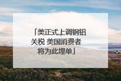 美正式上调钢铝关税 美国消费者将为此埋单