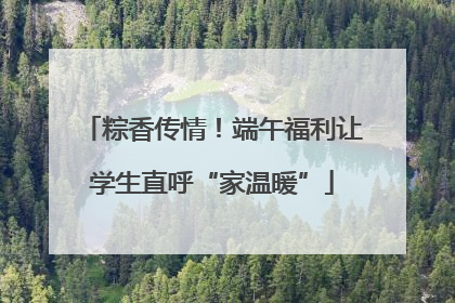 粽香传情！端午福利让学生直呼“家温暖”