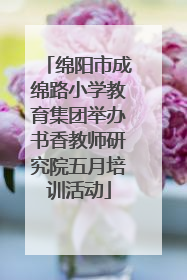 绵阳市成绵路小学教育集团举办书香教师研究院五月培训活动