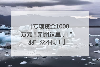专项资金1000万元！荆州这里，“羽”众不同！