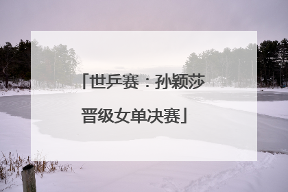 世乒赛：孙颖莎晋级女单决赛