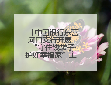中国银行东营河口支行开展 “守住钱袋子·护好幸福家”主题宣传活动