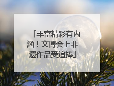 丰富精彩有内涵！文博会上非遗作品受追捧