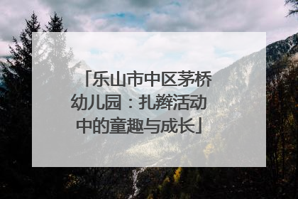 乐山市中区茅桥幼儿园：扎辫活动中的童趣与成长