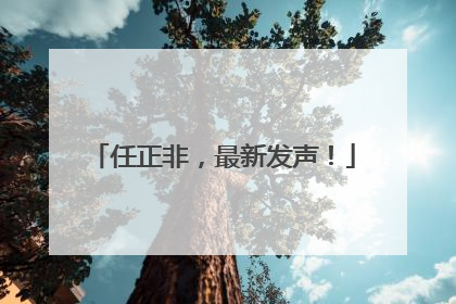 任正非，最新发声！
