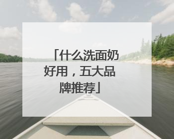 什么洗面奶好用，五大品牌推荐