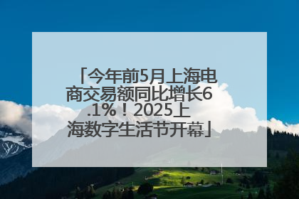 今年前5月上海电商交易额同比增长6.1%！2025上海数字生活节开幕