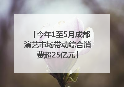 今年1至5月成都演艺市场带动综合消费超25亿元