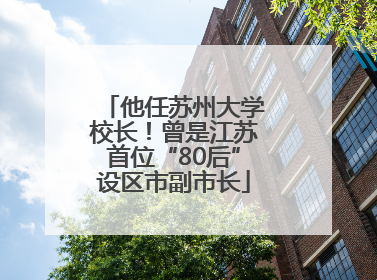 他任苏州大学校长！曾是江苏首位“80后”设区市副市长