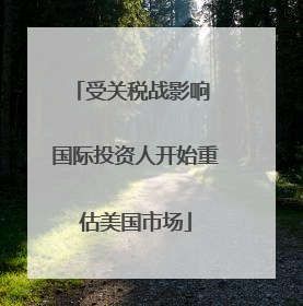 受关税战影响 国际投资人开始重估美国市场