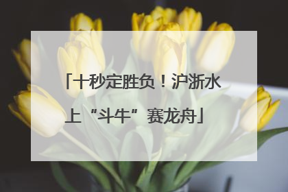 十秒定胜负！沪浙水上“斗牛”赛龙舟
