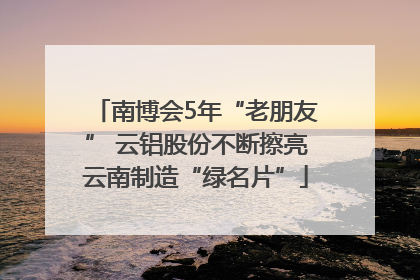 南博会5年“老朋友” 云铝股份不断擦亮云南制造“绿名片”