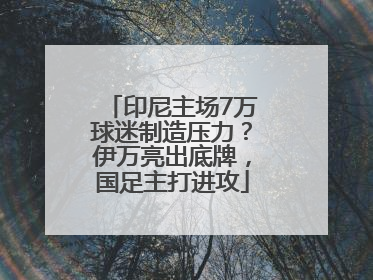 印尼主场7万球迷制造压力？伊万亮出底牌，国足主打进攻