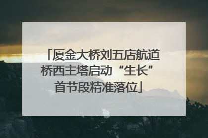 厦金大桥刘五店航道桥西主塔启动“生长” 首节段精准落位
