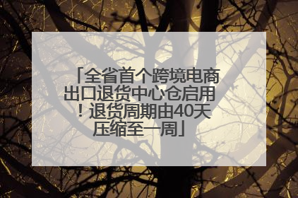 全省首个跨境电商出口退货中心仓启用！退货周期由40天压缩至一周