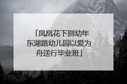 凤凰花下别幼年 东湖路幼儿园以爱为舟送行毕业班
