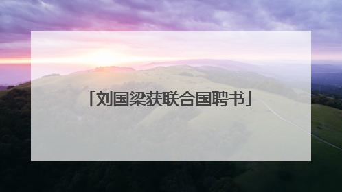 刘国梁获联合国聘书