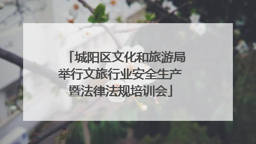 城阳区文化和旅游局举行文旅行业安全生产暨法律法规培训会