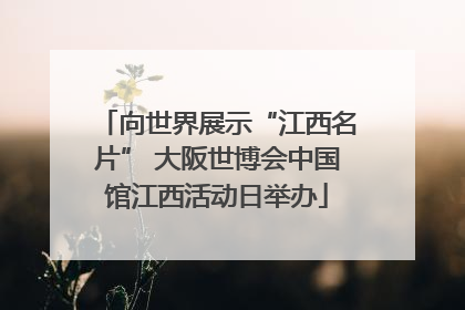 向世界展示“江西名片” 大阪世博会中国馆江西活动日举办