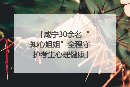 咸宁30余名“知心姐姐”全程守护考生心理健康