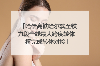 哈伊高铁哈尔滨至铁力段全线最大跨度转体桥完成转体对接