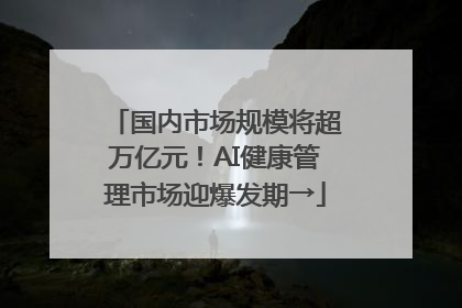 国内市场规模将超万亿元！AI健康管理市场迎爆发期→