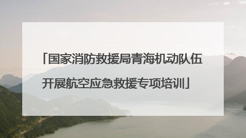 国家消防救援局青海机动队伍开展航空应急救援专项培训
