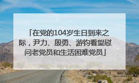 在党的104岁生日到来之际，尹力、殷勇、游钧看望慰问老党员和生活困难党员