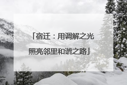 宿迁：用调解之光照亮邻里和谐之路